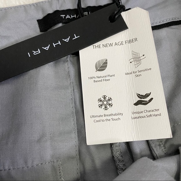 Tahari Grey Paperbag Casual Trouser Pants Size 8 - Picture 9 of 10